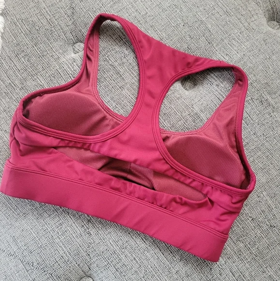 Do You Even DYE Leave Your Mark Wireless Racerback Sport Bra Size Small Burgundy - Picture 5 of 7